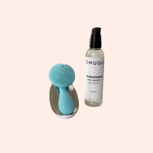 LUMI - Cepillo de Limpieza Facial de Silicona con Jabón Hialurónico de 120 ml