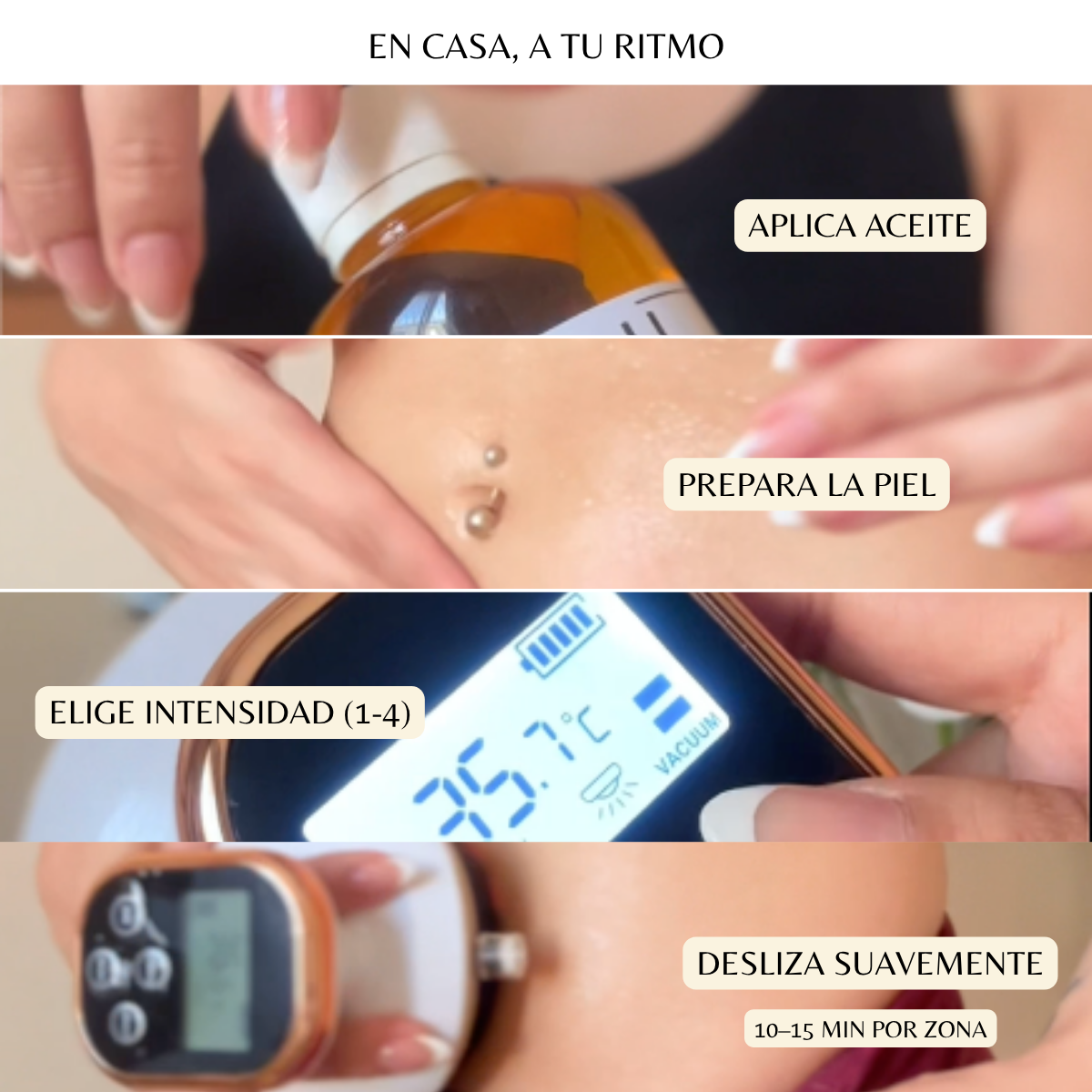 Kit Zeus - Anticelulitis y Reafirmante de Glúteos con Vacuumterapia, Microcorriente, Infrarrojo y Calor