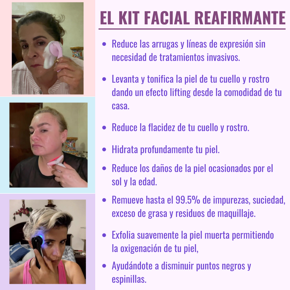 Kit de Levantamiento Facial y Reductor de Arrugas de Cuello y Rostro